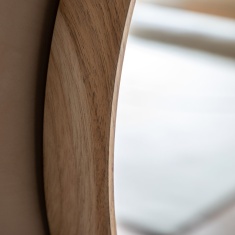 Gallery Direct Cedar Small Round Mirror 56cm - Oak