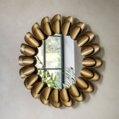 Gallery Direct Cranfield Round Mirror 94cm - Bronze