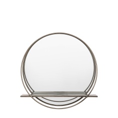 Gallery Direct Winslow Large Mirror & Integrated Shelf 58cm - Black