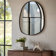 Gallery Direct Holworth Pebble Mirror Small - Black