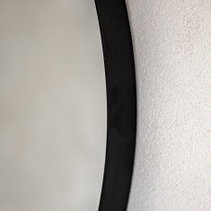 Gallery Direct Holworth Small Round Mirror 60cm - Black