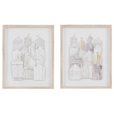 Art Marketing Beach Retreat Framed Wall Art Set of 2