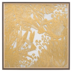 Art Marketing Hummingbird Dance Mirrored Framed Wall Art