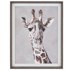 Art Marketing In The Wild Framed Giraffe Canvas
