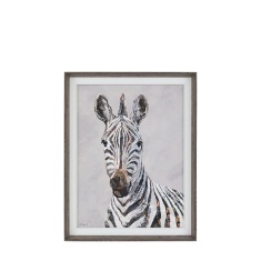 Art Marketing In The Wild Framed Zebra Canvas