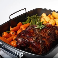 Masterclass Non-Stick Roaster with Rack 40x28cm