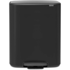 Brabantia Bo Pedal Bin 2 x 30L - Matt Black