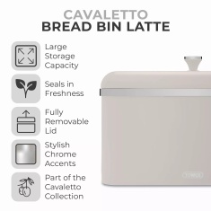 Tower Cavaletto Bread Bin - Latte