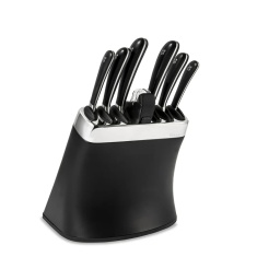 Robert Welch Signature Black Knife Block Set with Sharpener