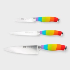 Taylors Eye Witness Rainbow 3 Piece Knife Set