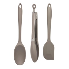 Taylors Eye Witness Silicone Spoon, Tongs & Spatula Set - Grey