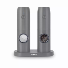 Tower Rechargeable Salt & Pepper Mill - Grey