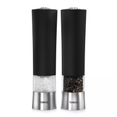 Tower Electric Salt & Pepper Mill Set - Black