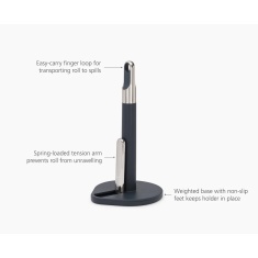 Joseph Joseph EasyTear Hold Kitchen Roll Holder - Steel