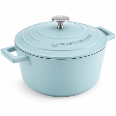 Masterclass Cast Aluminium Casserole Dish 20cm - Sky Blue