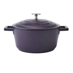 Masterclass Cast Aluminium Casserole Dish 20cm - Purple