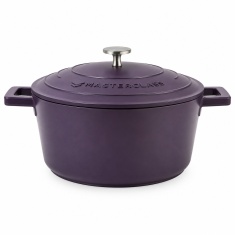 Masterclass Cast Aluminium Casserole Dish 24cm - Purple