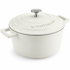 Masterclass Cast Aluminium Casserole Dish 20cm - Cream Masterclass Cast Aluminium Casserole Dish 20cm - Cream