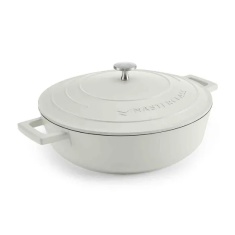 Masterclass Cast Aluminium Shallow Casserole Dish 28cm - Cream