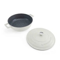 Masterclass Cast Aluminium Shallow Casserole Dish 28cm - Cream