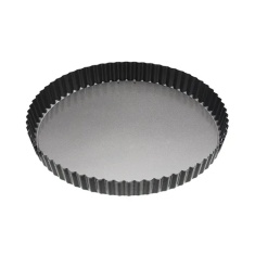 Masterclass Non-Stick Fluted Loose Base Quiche Tin Round 30cm