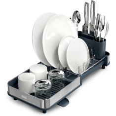 Joseph Joseph Extend Slim Steel Expandable Dish Rack - Grey