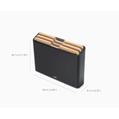 Joseph Joseph Folio Steel Bamboo 3 Piece Board Set - Black