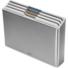 Joseph Joseph Folio Steel 4 Piece Board Set - Light Stone