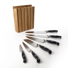 Robert Welch Professional Book Oak Knife Block 7 Piece Set