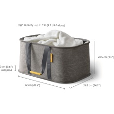 Joseph Joseph Hold-All Collapsible 35L Laundry Basket - Grey