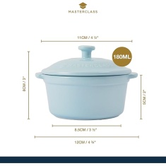 Masterclass Ceramic Mini Casserole Dish 180ml - Pastel Blue