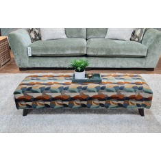 Morgan Large Footstool in Fabric