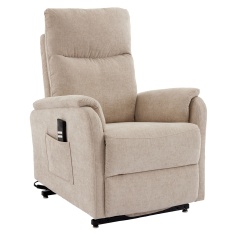 Oregon Dual Motor Riser Recliner Chair in Barley Fabric
