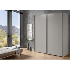 Wiemann Darwin 200cm Wide Sliding 2 Door Wardrobe - Pebble Grey