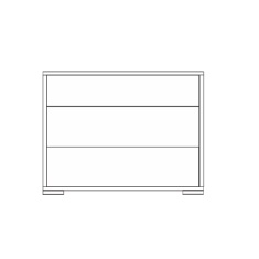 Wiemann Darwin 3 Drawer Bedside Cabinet