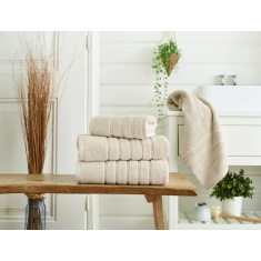 The Lyndon Company Rainham Cotton Towel - Taupe