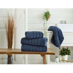 The Lyndon Company Rainham Cotton Towel - Midnight