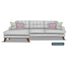 Reya Large 4 Seater Chaise Sofa in Fabric