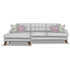 Reya Large 4 Seater Chaise Sofa in Fabric