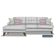 Reya Medium 3 Seater Chaise Sofa in Fabric