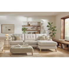 Reya Medium 3 Seater Chaise Sofa in Fabric Reya Medium 3 Seater Chaise Sofa in Fabric