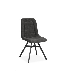 Stevie Upholstered Dining Chair (Pair) - Miami Black Fabric