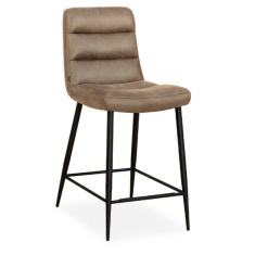 Sally Upholstered Barstool (Pair) - Chicago Truffle Fabric Sally Upholstered Barstool (Pair) - Chicago Truffle Fabric
