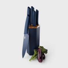 Taylors Eye Witness Manhattan 5 Piece Knife Block - Navy