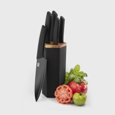 Taylors Eye Witness Manhattan 5 Piece Knife Block - Black