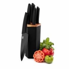 Taylors Eye Witness Manhattan 5 Piece Knife Block - Black