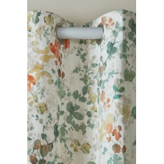 Laura Ashley Old Castle Leaves Eyelet Curtains - Fern Green