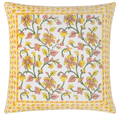 Paoletti Mentera Cushion 50cm - Yellow/Peach Crush