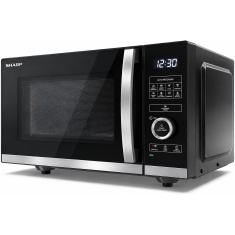 Sharp YCQS254AUB 900W Flatbed Microwave Oven 25L - Black