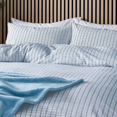 Helena Springfield Calico & Chalk Tranquil Check Duvet Set - Blue Helena Springfield Calico & Chalk Tranquil Check Duvet Set - Blue